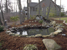 Load image into Gallery viewer, waterfeature retainer wall patio outdoor kitchen New construction Low Voltage Lighting Landscaping Landscapes Irrigation Hardscaping Glade fireplace firepit faux rock Fairfield curb Cumberland county Crossville Landscaping Crossville concrete