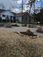 Load image into Gallery viewer, waterfeature retainer wall patio outdoor kitchen New construction Low Voltage Lighting Landscaping Landscapes Irrigation Hardscaping Glade fireplace firepit faux rock Fairfield curb Cumberland county Crossville Landscaping Crossville concrete