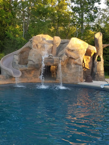 waterfeature retainer wall patio outdoor kitchen New construction Low Voltage Lighting Landscaping Landscapes Irrigation Hardscaping Glade fireplace firepit faux rock Fairfield curb Cumberland county Crossville Landscaping Crossville concrete