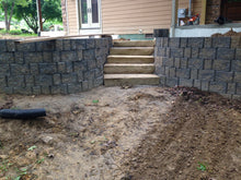 Load image into Gallery viewer, waterfeature retainer wall patio outdoor kitchen New construction Low Voltage Lighting Landscaping Landscapes Irrigation Hardscaping Glade fireplace firepit faux rock Fairfield curb Cumberland county Crossville Landscaping Crossville concrete